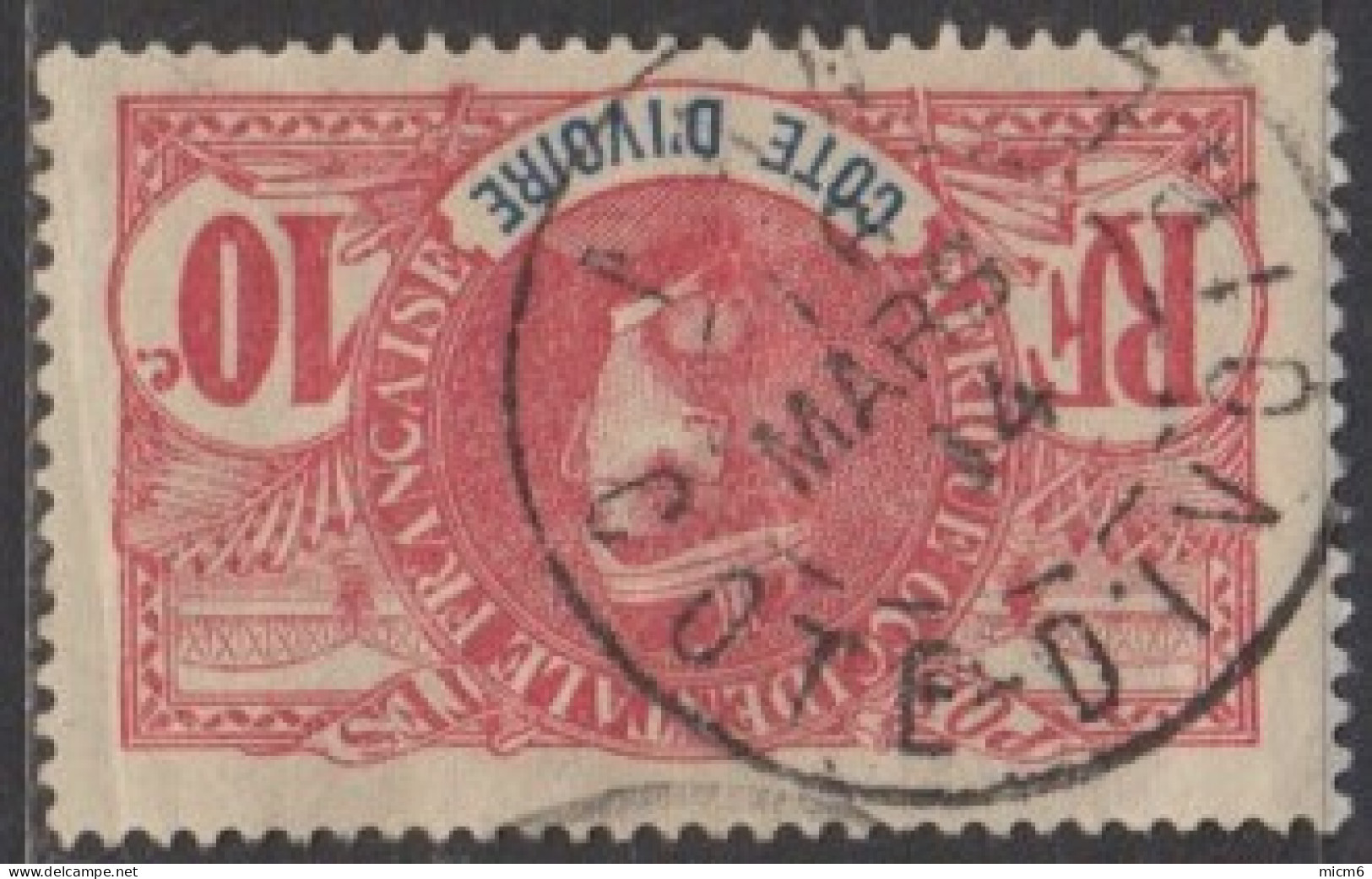 Côte D'Ivoire 1892-1912 - Man Sur N° 25 (YT) N° 25 (AM). Oblitération De 1914. - Gebraucht