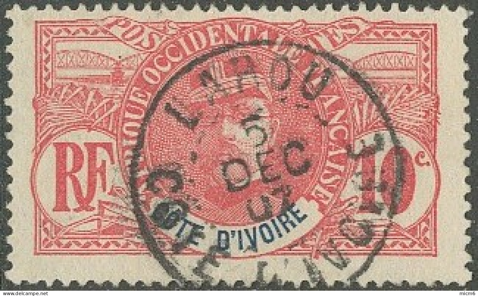 Côte D'Ivoire 1892-1912 - Lahou Sur N° 25 (YT) N° 25 (AM). Oblitération De 1907. - Used Stamps