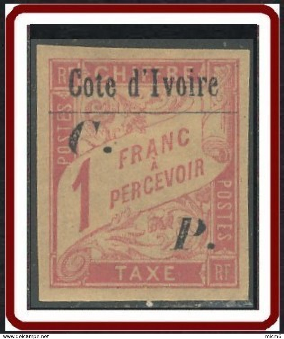 Côte D'Ivoire 1892-1912 - Colis Postal N° 19 (YT) N° 21 (AM) Neuf *. - Unused Stamps