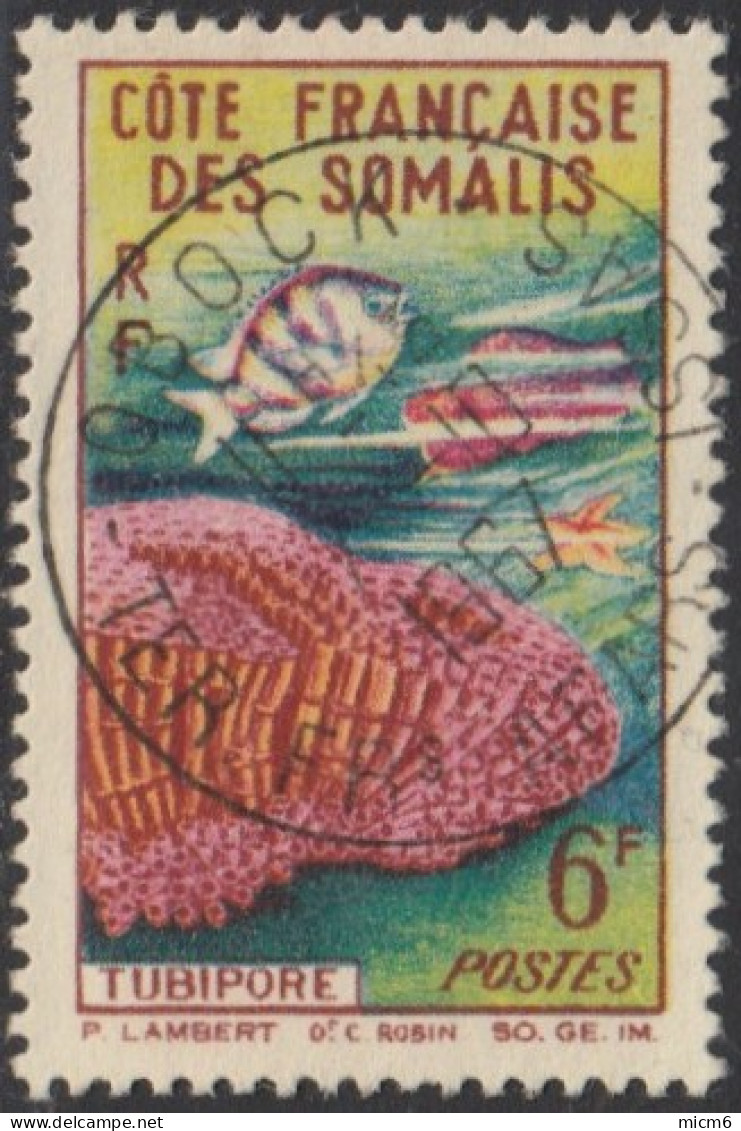 Côte Française Des Somalis 1958-1967 - Obock / TER FRs AFARS-ISSAS Sur N° 317 (YT) N° 319 (AM). Oblitération. - Used Stamps