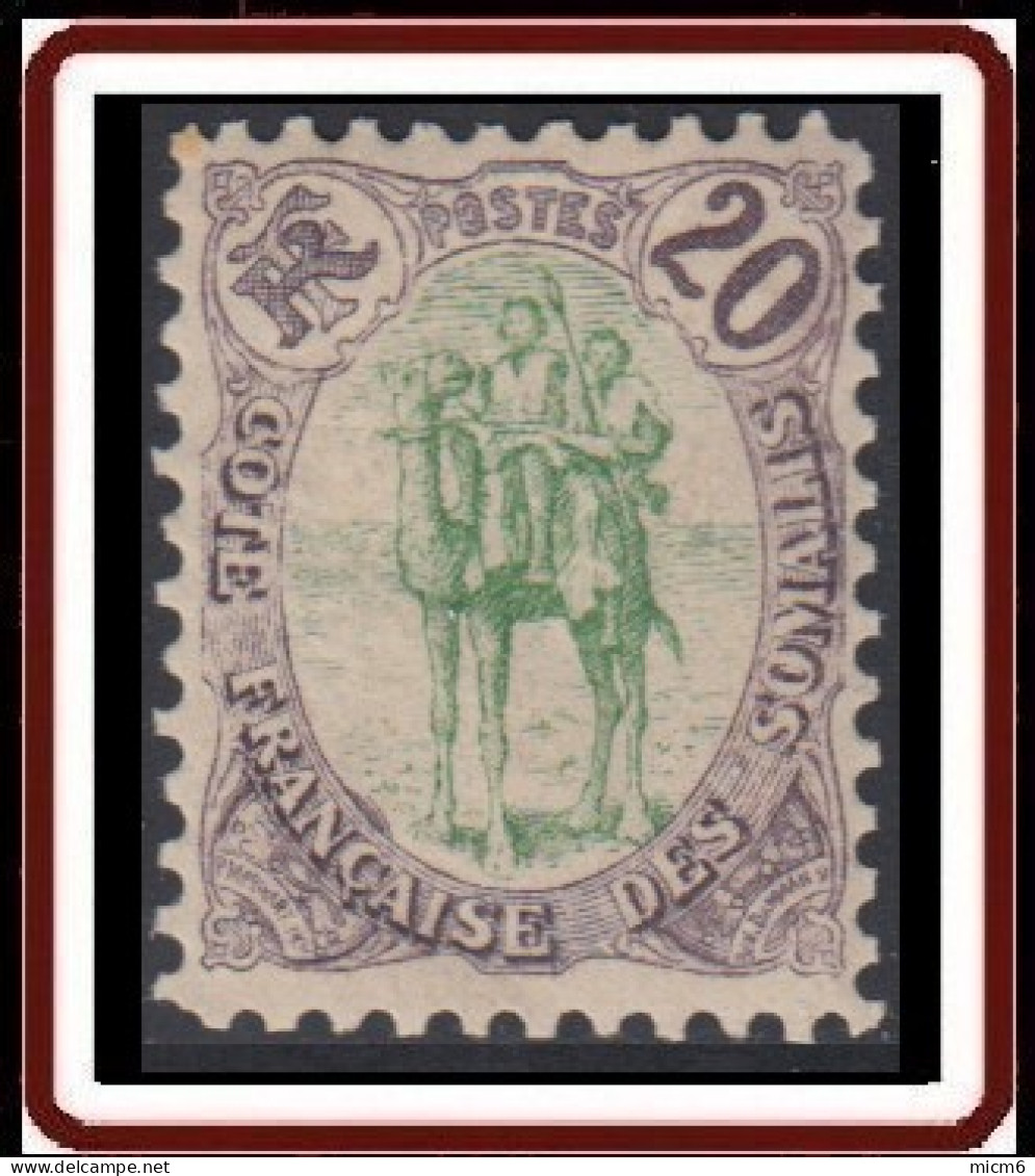 Côte Française Des Somalis 1894-1903 - N° 43 (YT) N° 43 (AM) Neuf *. Gomme Jaunie. - Nuevos