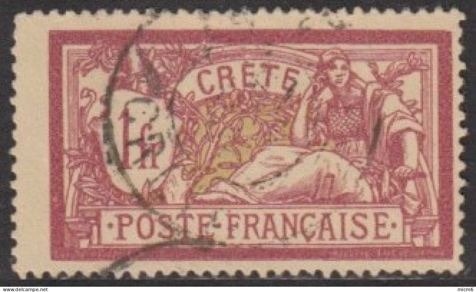 Crète (île De) Bureau Français - N° 13 (YT) N° 12 (AM) Oblitéré. - Oblitérés