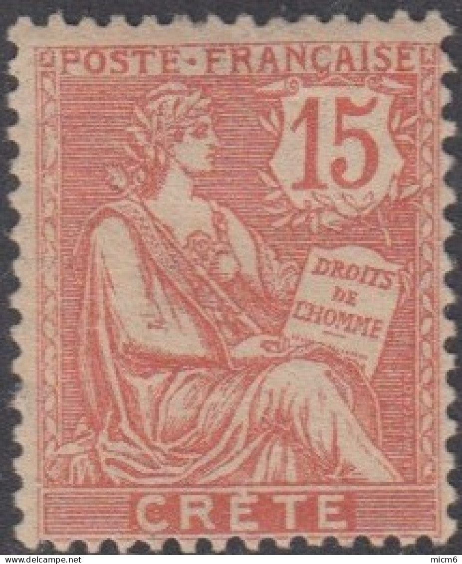 Crète (île De) Bureau Français - N° 07 (YT) N° 7 (AM) Neuf *. - Unused Stamps