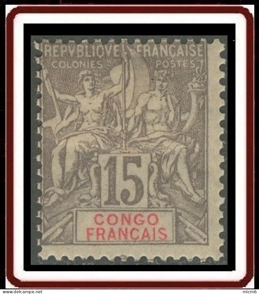 Congo Français 1892-1900 - N° 43 (YT) N° 43 (AM) Neuf *. - Ungebraucht