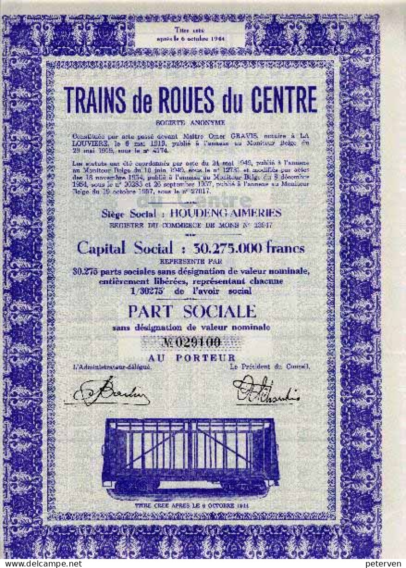 TRAINS De ROUES Du CENTRE (Houdeng Aimeries) - Industry