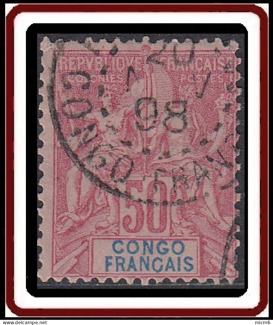 Congo Français 1892-1900 - N° 22 (YT) N° 22 (AM) Oblitéré. - Usati