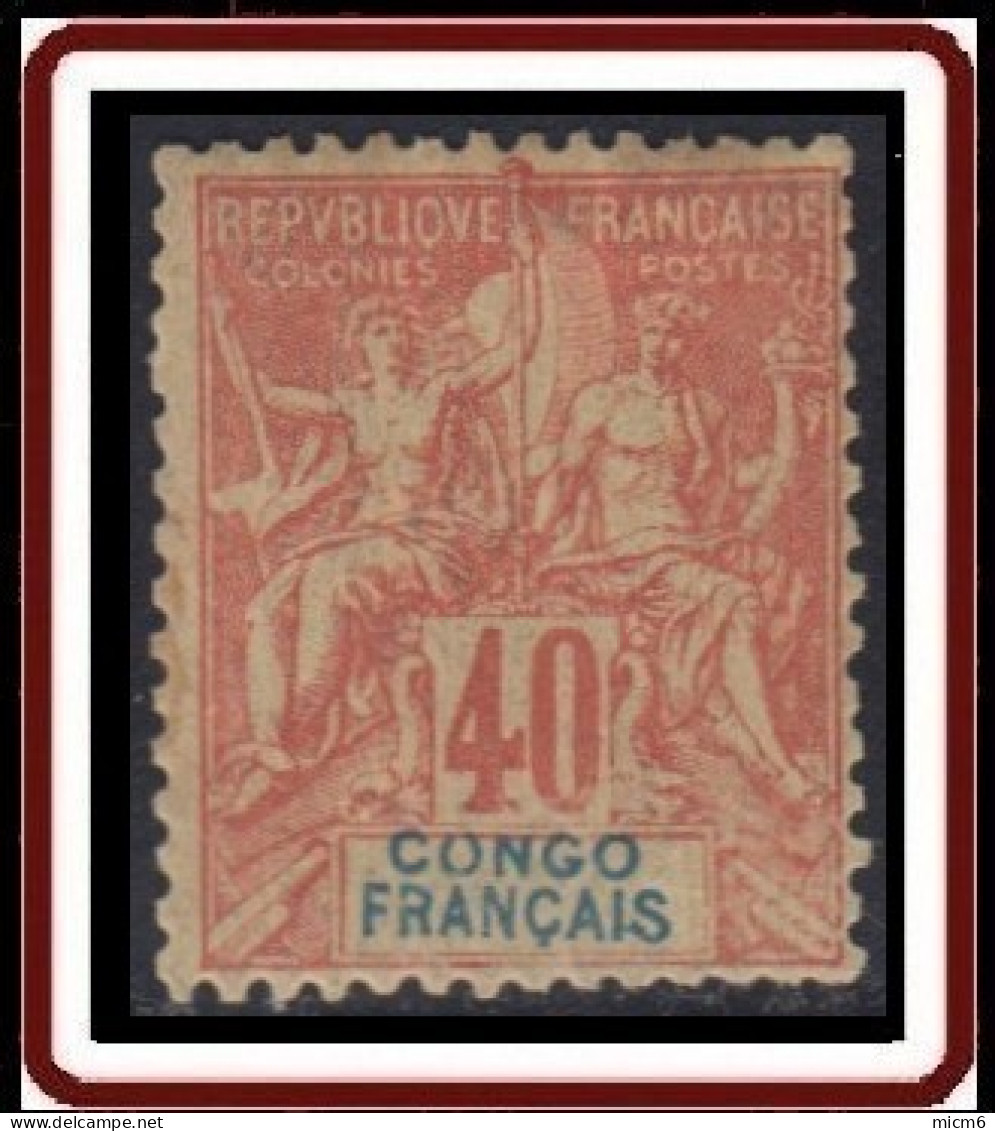 Congo Français 1892-1900 - N° 21 (YT) N° 21 (AM) Neuf *. Rousseur Sur Gomme. - Ungebraucht
