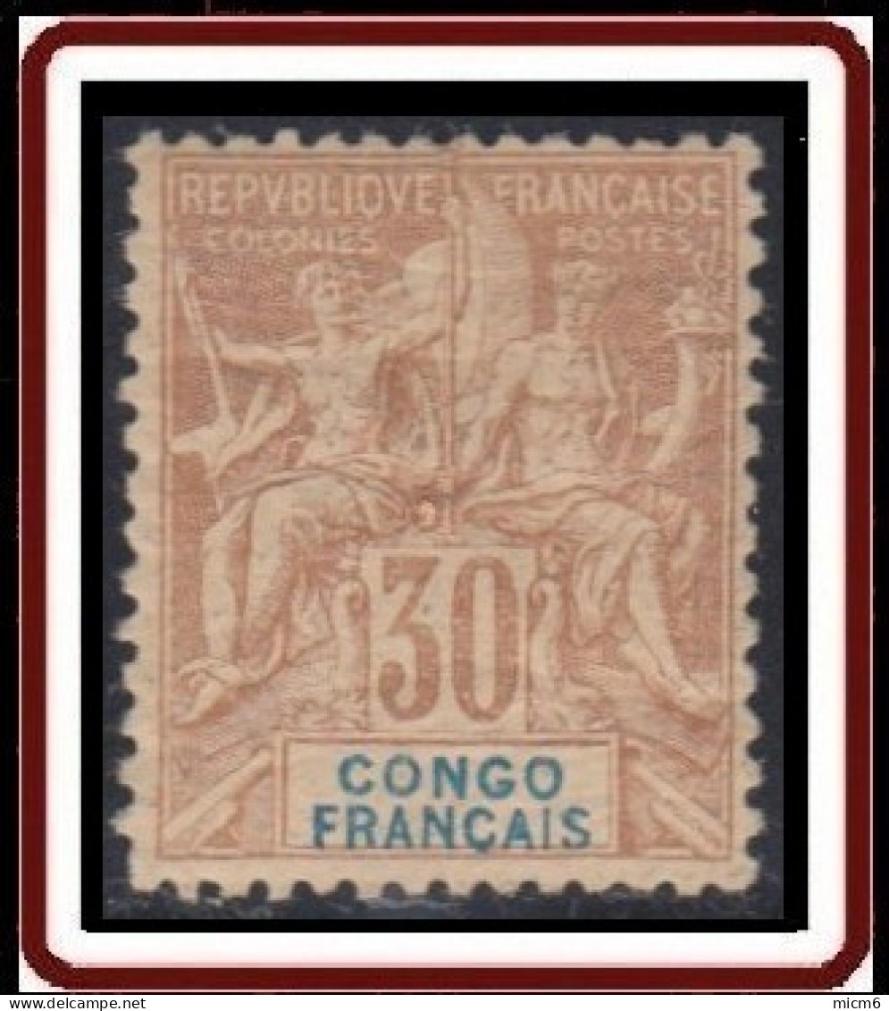 Congo Français 1892-1900 - N° 20 (YT) N° 20 (AM) Neuf *. - Unused Stamps