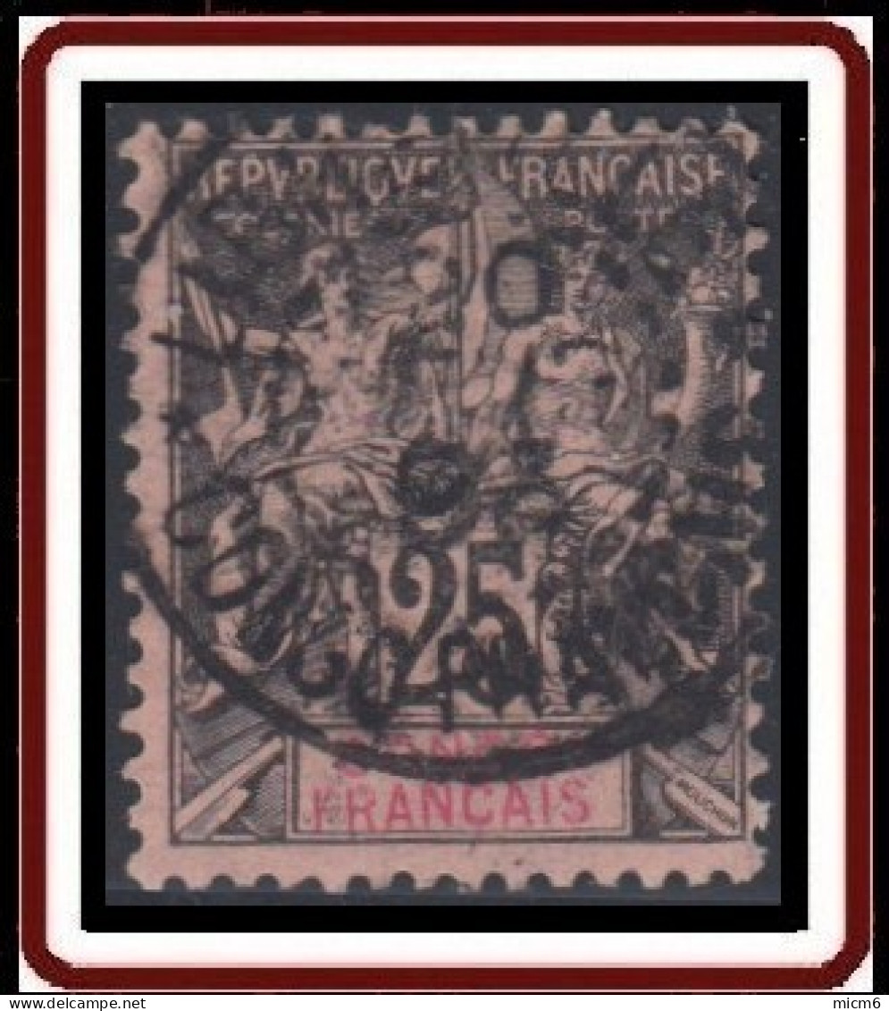 Congo Français 1892-1900 - N° 19 (YT) N° 19 (AM) Oblitéré De Libreville (1893). - Used Stamps