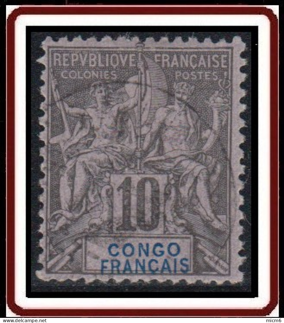 Congo Français 1892-1900 - N° 16 (YT) N° 16 (AM) Oblitéré. - Used Stamps