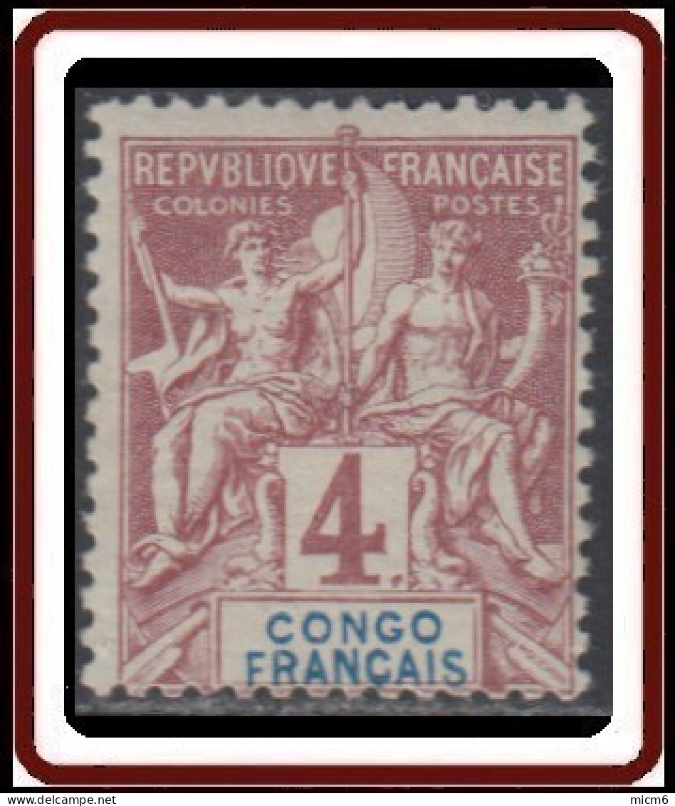 Congo Français 1892-1900 - N° 14 (YT) N° 14 (AM) Neuf *. - Neufs