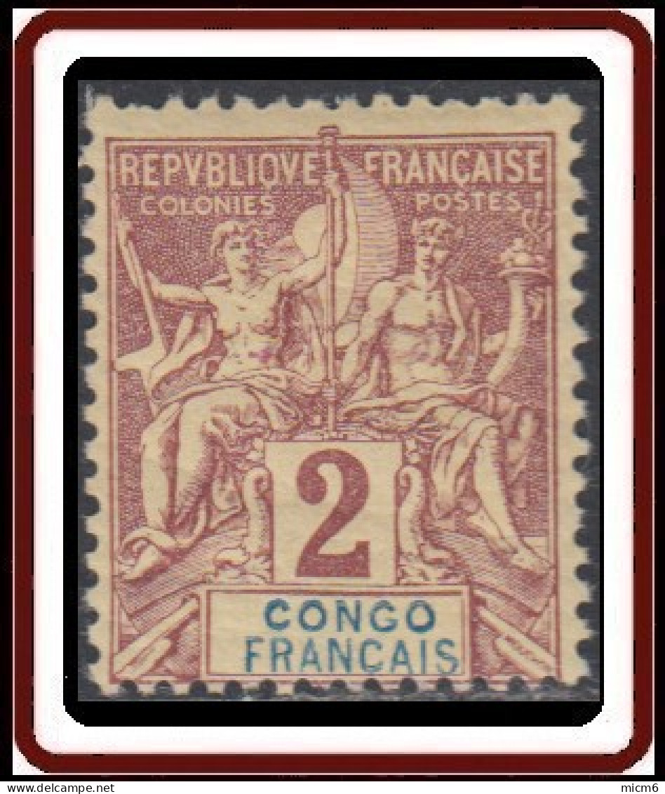 Congo Français 1892-1900 - N° 13 (YT) N° 13 (AM) Neuf *. - Ungebraucht