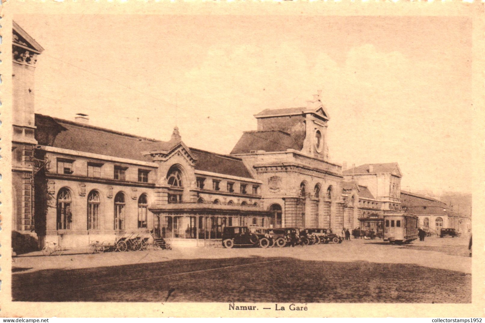 NAMUR, STATION, ARCHITECTURE, CAR, TRAM, BELGIUM, POSTCARD - Namur