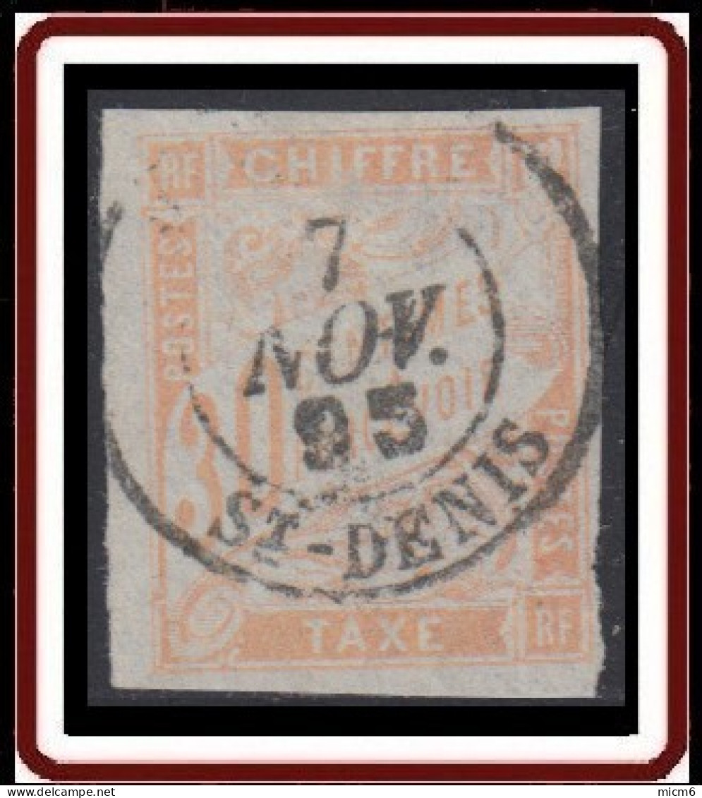 Colonies Générales - Timbre-taxe N° 22 (YT) N° 22 (AM) Oblitéré De St-Denis. - Segnatasse