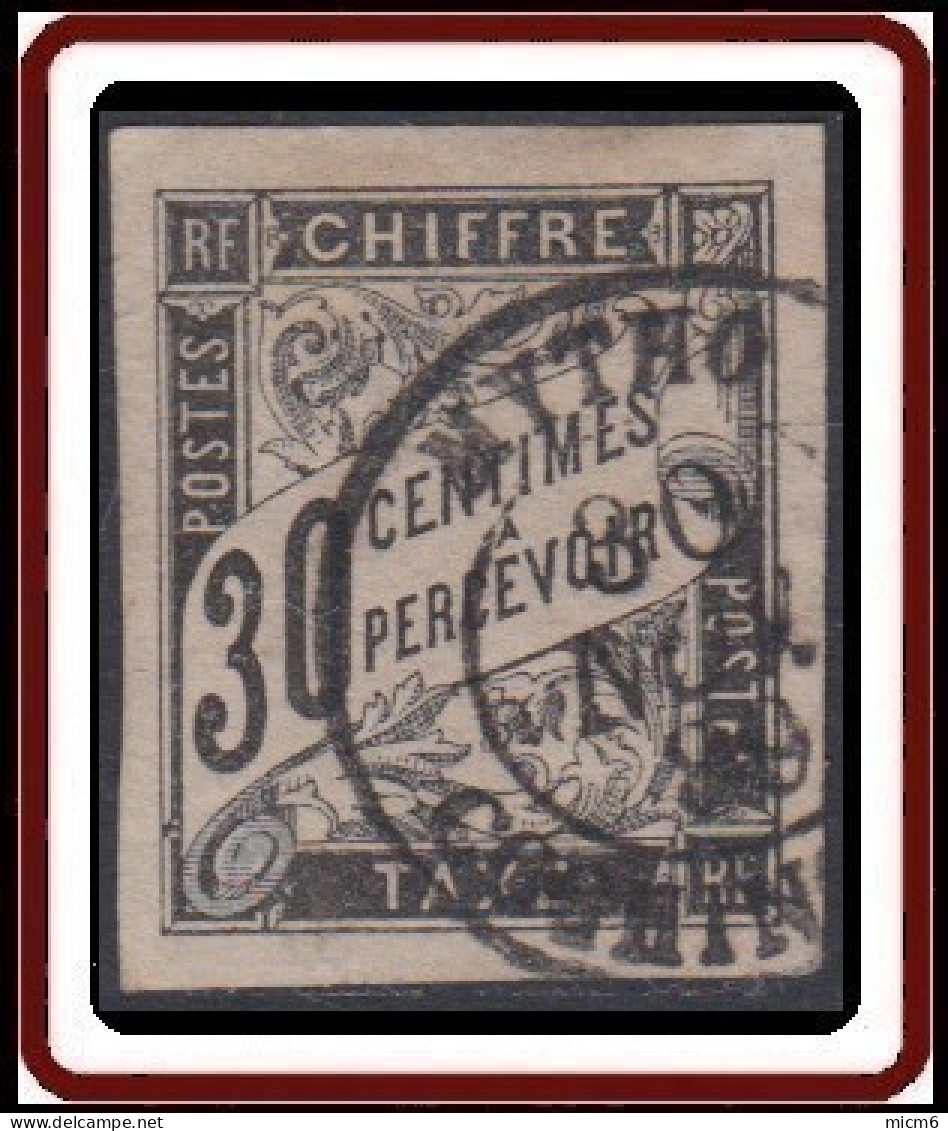 Colonies Générales - Timbre-taxe N° 9 (YT) N° 9 (AM) Oblitéré De Mytho / Cochinchine. - Postage Due