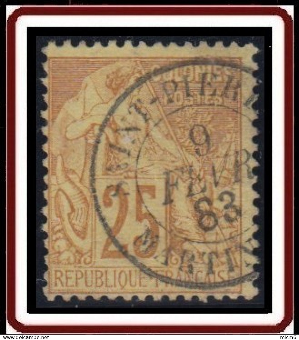 Colonies Générales - N° 53 (YT) N° 53 (AM) Oblitéré De Saint-Pierre / Martinique (1883). - Alphee Dubois