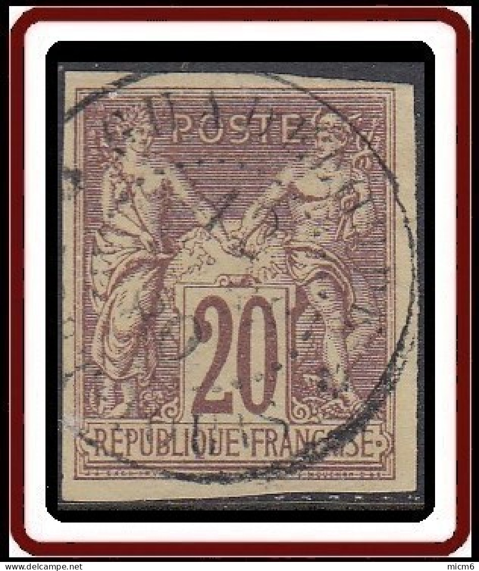 Colonies Générales - N° 34 (YT) N° 30 (AM) Type II Oblitéré De Port-Louis. - Sage