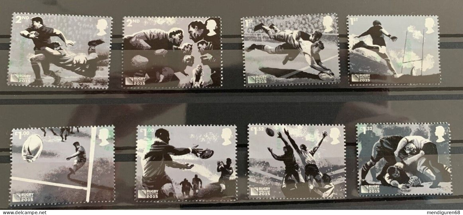 GROSSBRITANNIEN GRANDE BRETAGNE GB 2015 RUGBY WORLD CUP SET 8V USED SG 3748-55 MI 3785-92 YT 4205-12 SN 3425-32 - Used Stamps