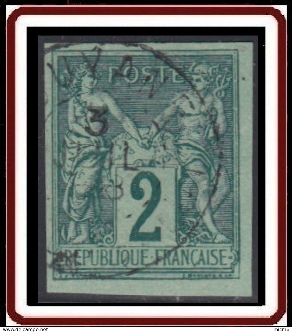 Colonies Générales - N° 30 (YT) N° 25 (AM) Type II Oblitéré De Guyane. - Sage