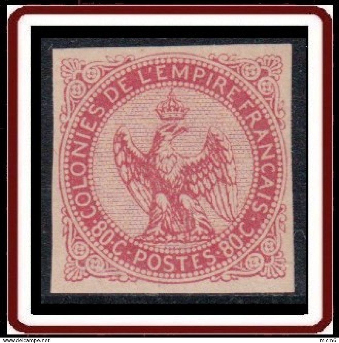 Colonies Générales - Aigle Impérial N° 6 (YT) N° 6 (AM) Neuf *. Signé Roumet. - Águila Imperial