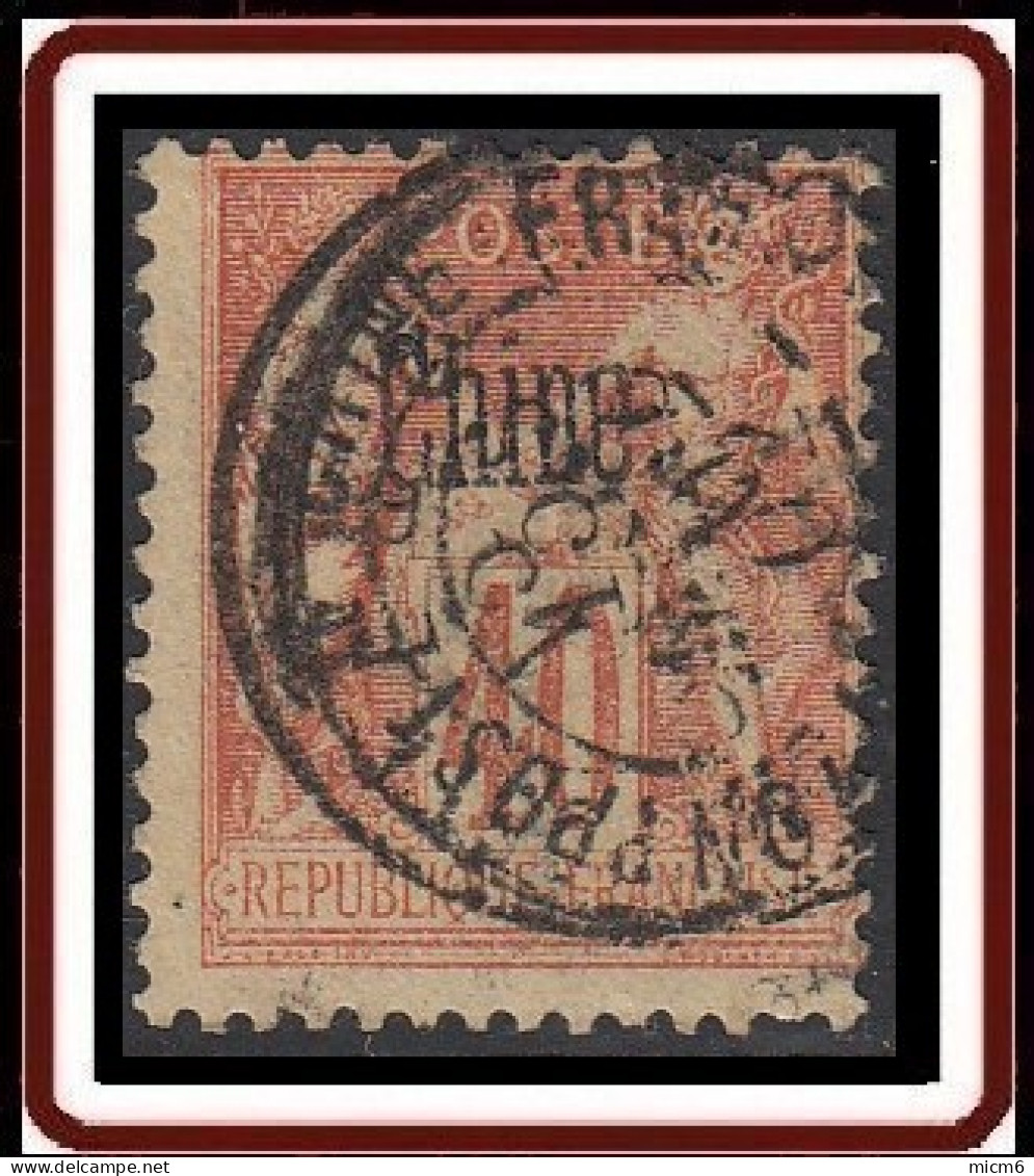 Chine Bureau Français - N° 10 (YT) N° 7 (AM) Type II Oblitéré Canton Poste De Chine Fra (1902). - Gebruikt