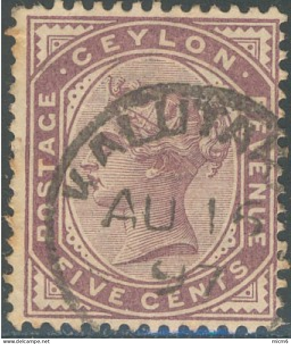 Ceylan / Ceylon - N° 107 (YT) Oblitéré De Kalutara. - Ceylan (...-1947)