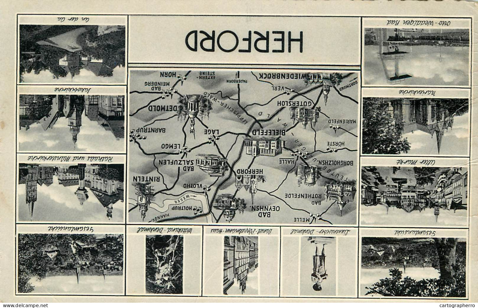 Germany Herford Multi View & Region Map - Herford