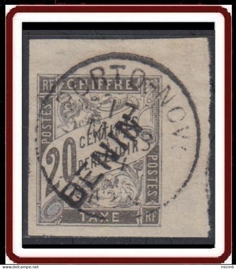 Benin - Timbre-taxe N° 3 (YT) N° 6 (AM) Oblitéré. Signé Marquelet. - Used Stamps