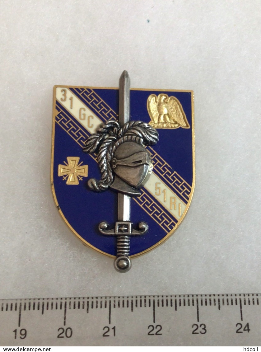 FRANCE INFANTERIE - Insigne 51° R.I / 31° Groupement De Camp - 1939-45