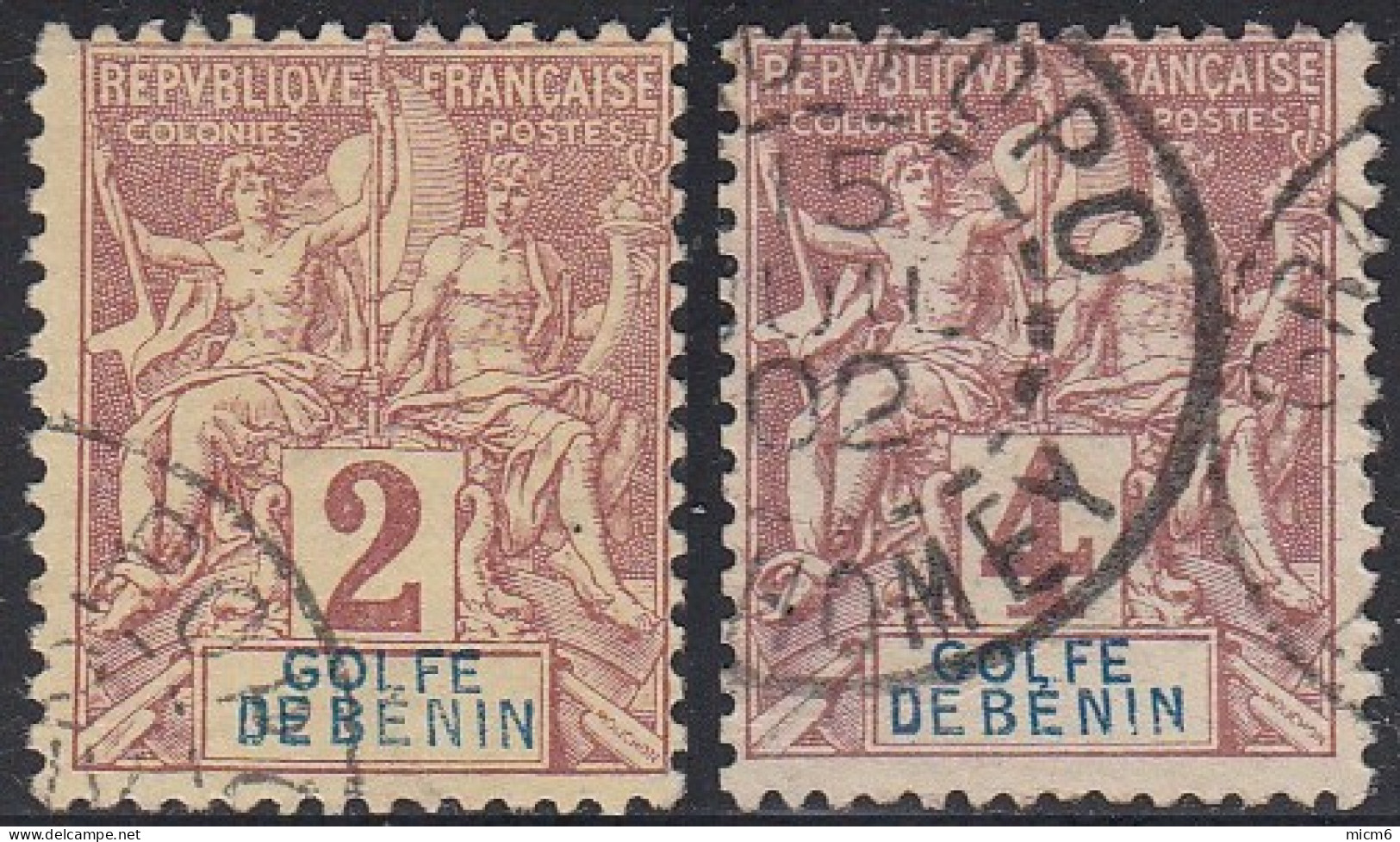 Benin - N° 21 & 22 (YT) N° 14 & 15 (AM) Oblitérés. - Usados