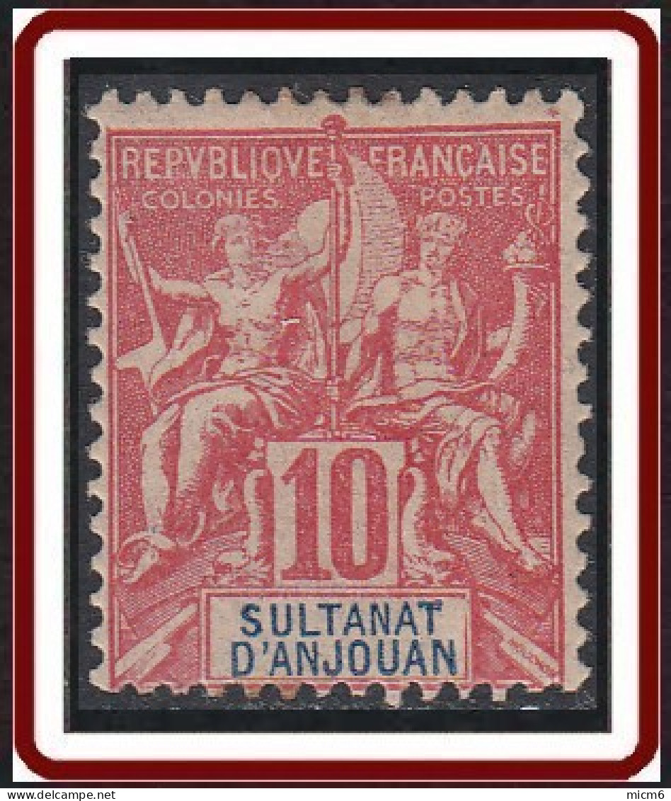 Anjouan - N° 14 (YT) N° 14 (AM) Neuf *. - Unused Stamps