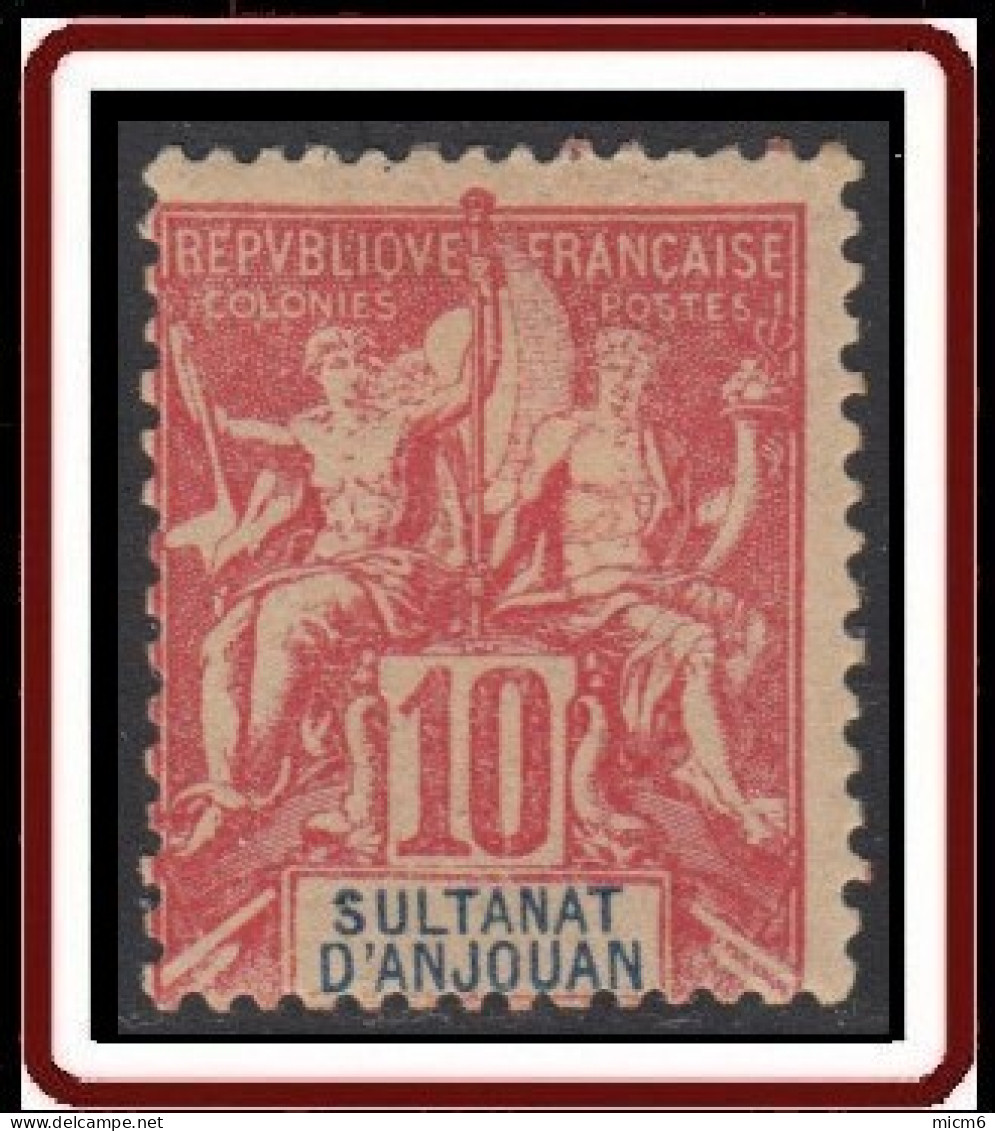 Anjouan - N° 14 (YT) N° 14 (AM) Neuf *. - Unused Stamps