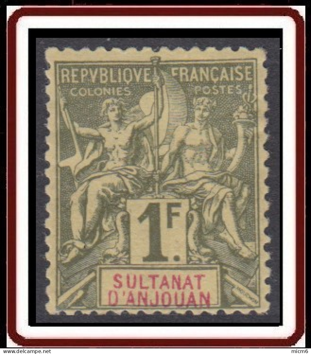 Anjouan - N° 13 (YT) N° 13 (AM) Neuf *. - Unused Stamps