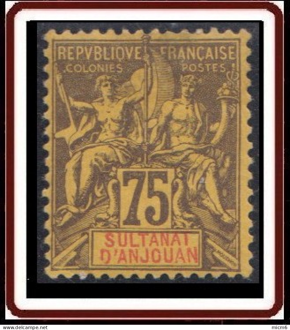 Anjouan - N° 12 (YT) N° 12 (AM) Neuf *. Aminci. - Unused Stamps