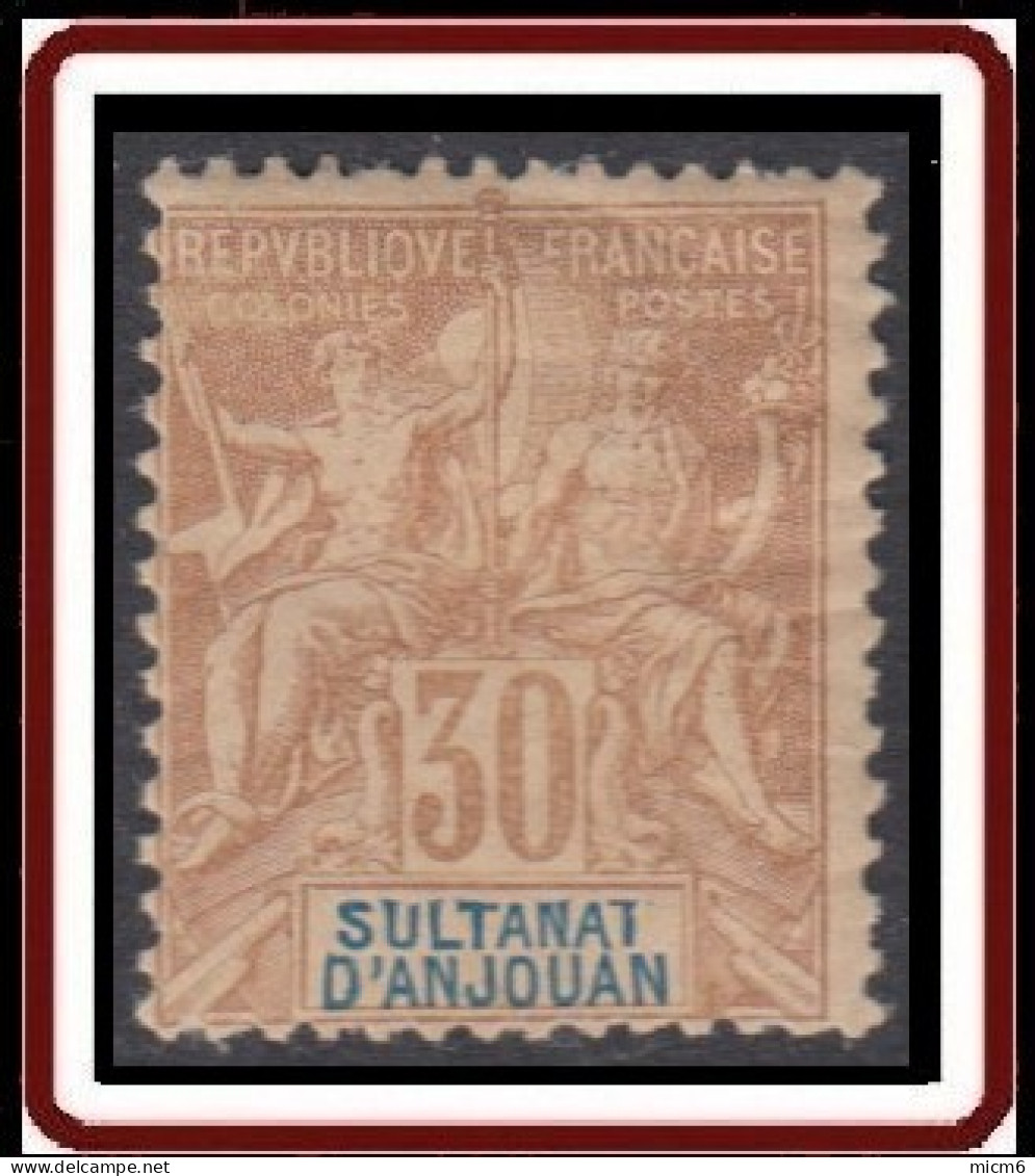 Anjouan - N° 09 (YT) N° 9 (AM) Neuf *. - Unused Stamps