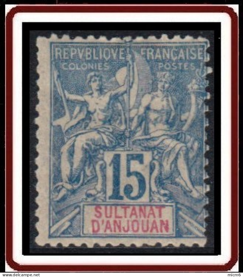 Anjouan - N° 06 (YT) N° 6 (AM) Neuf *. Charnière. - Unused Stamps