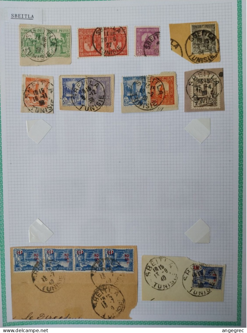 Tunisie Lot Timbre Oblitération Choisies  Sbeitla   Dont Fragment    Voir Scan - Used Stamps