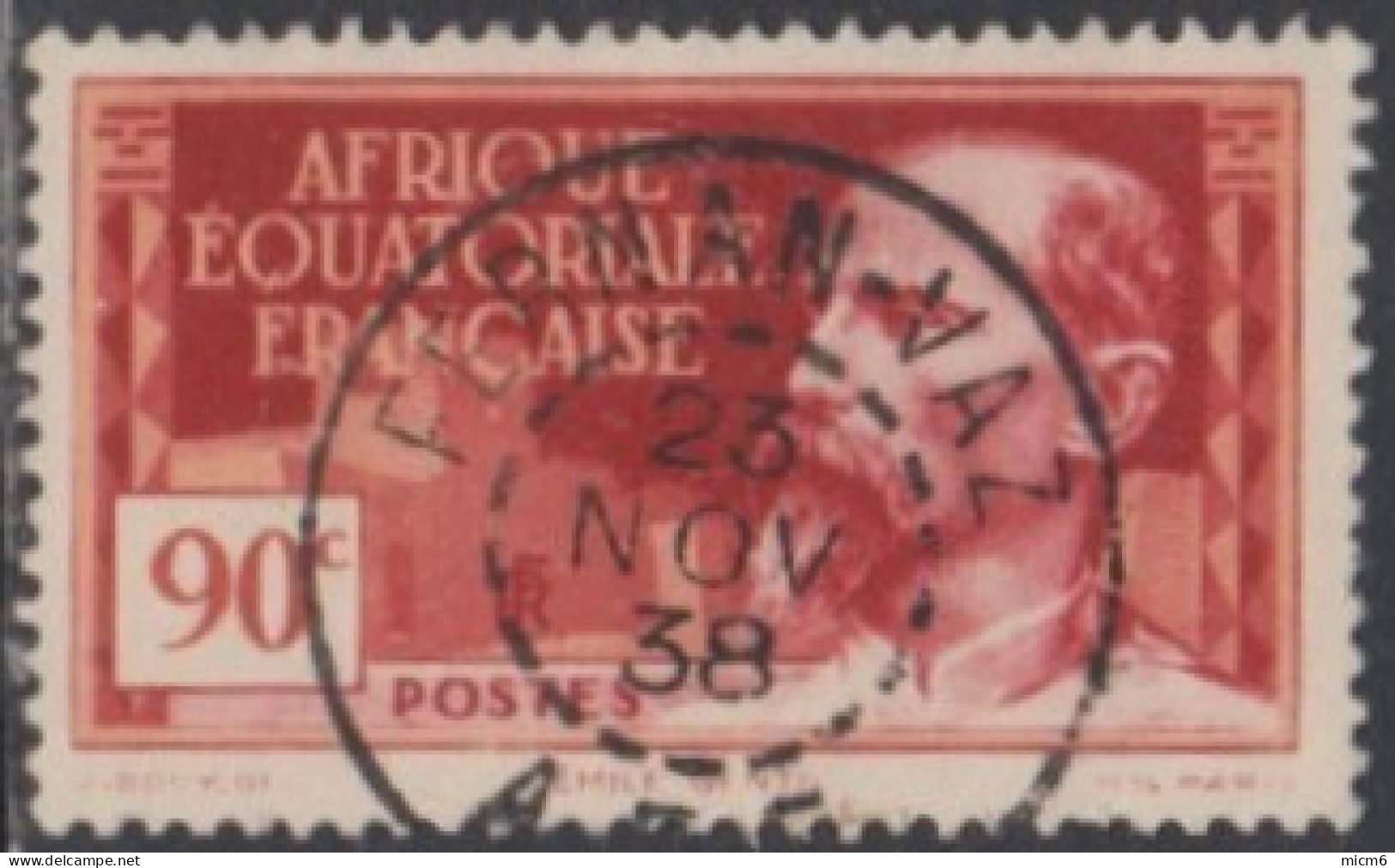 Afrique Equatoriale Française - Fernan-Vaz / AEF Sur N° 50 (YT) N° 47 (AM). Oblitération De 1938. - Other & Unclassified