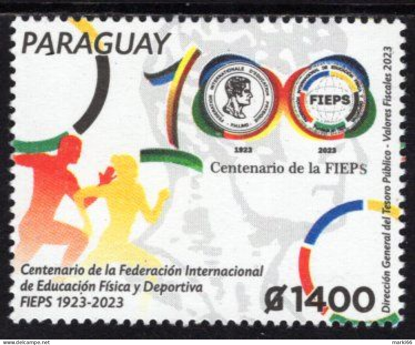 Paraguay - 2023 - Centenary Of International Federation Of Physical And Sports Education FIEPS - Mint Stamp - Paraguay