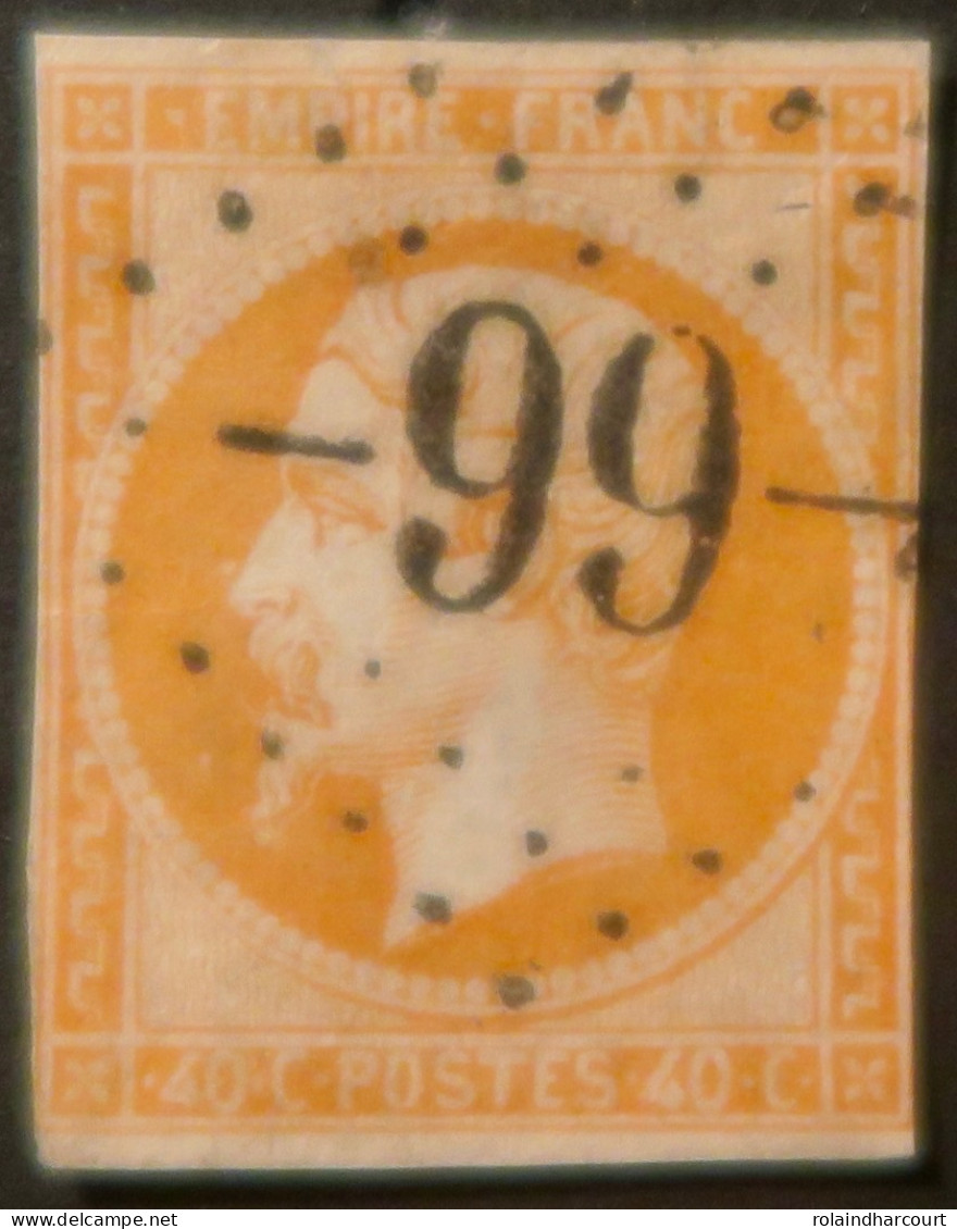 R1311/2929 - FRANCE - NAPOLEON III N*16 - GC -99- : ANGERS (Maine Et Loire) - 1853-1860 Napoleon III