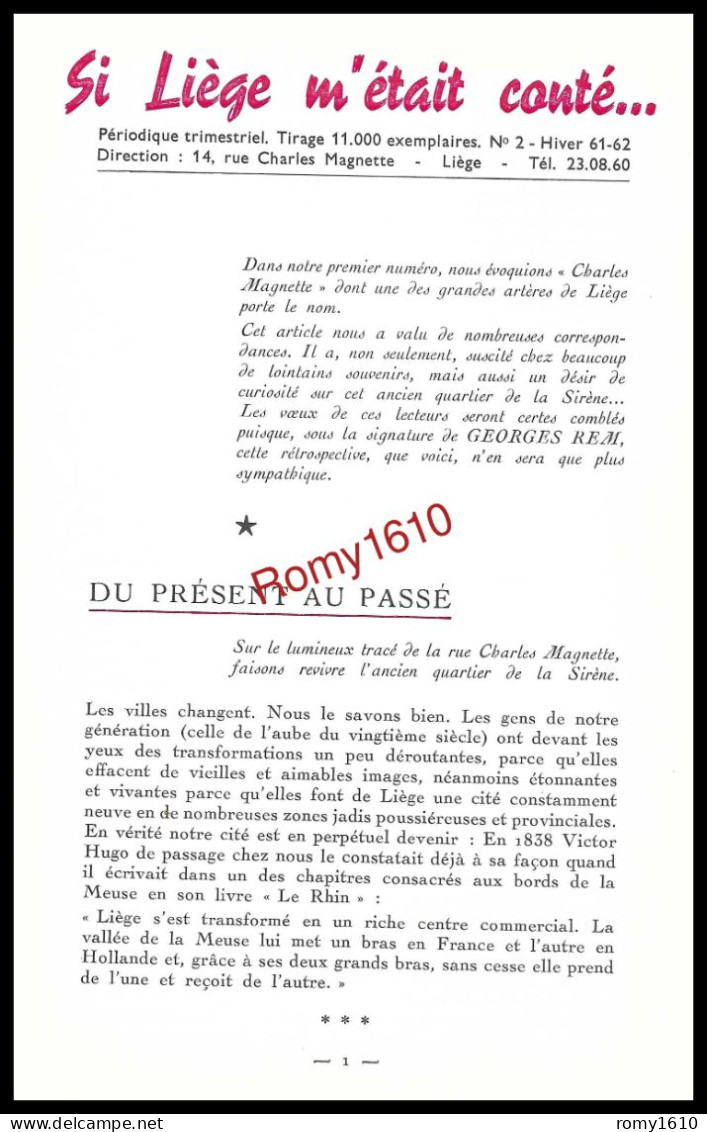 SI LIEGE M'ETAIT CONTE... Du N° 1 Au N°5. 1961-62-63. 11 Scans. - Belgique