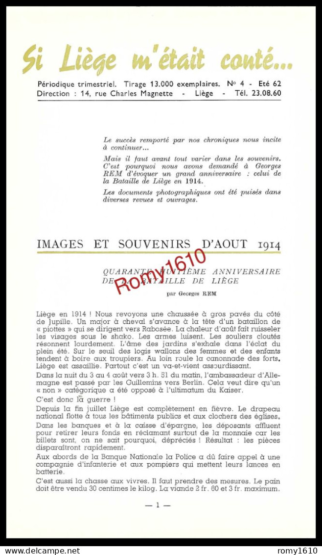 SI LIEGE M'ETAIT CONTE... Du N° 1 au N°5. 1961-62-63. 11 scans.