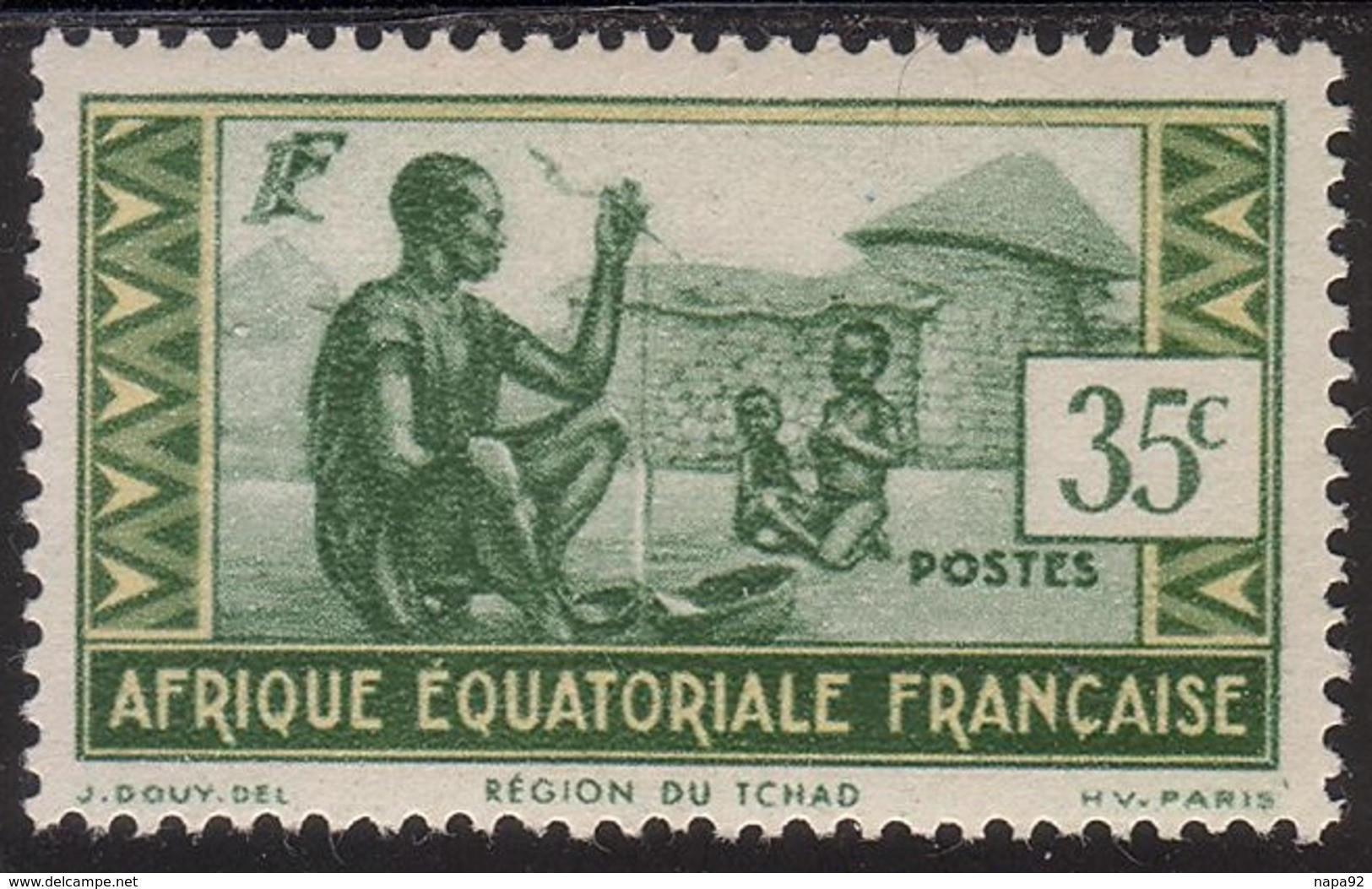 AFRIQUE EQUATORIALE FRANCAISE - AEF - A.E.F. - 1938 - YT 42 MNH - Unused Stamps