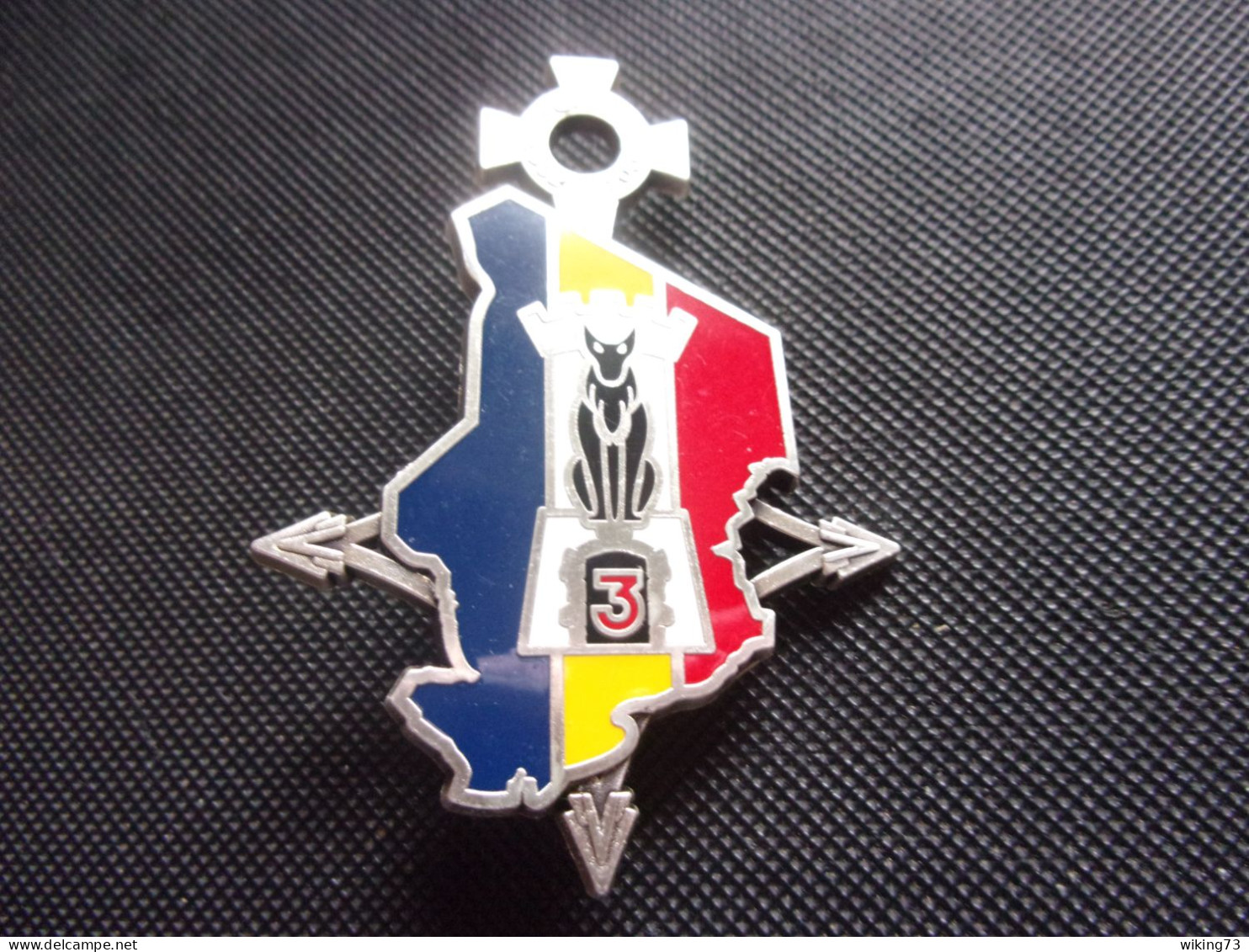 Insigne 3° Escadron Du GE Du 1-11 Cuirassiers - Tchad - Cavalerie - Croix Du Sud - Landmacht