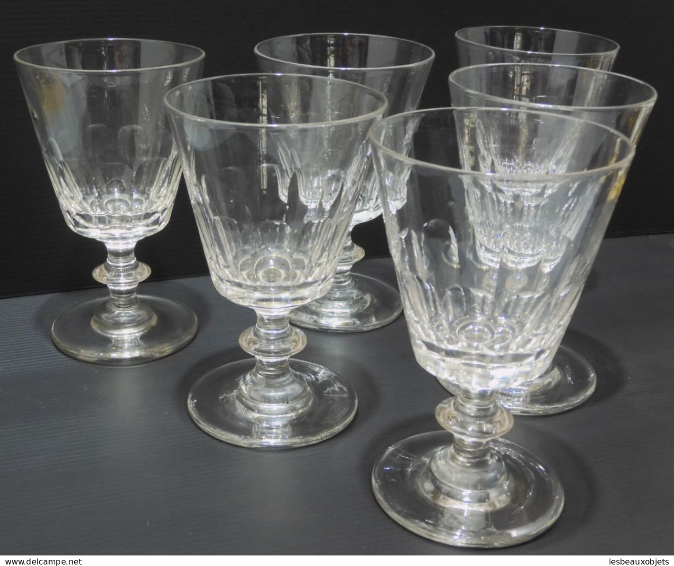 -6 VERRES A EAU CRISTAL LOUIS PHILIPPE XIXe CATON SAINT LOUIS Déco TABLE     E - Glas & Kristall