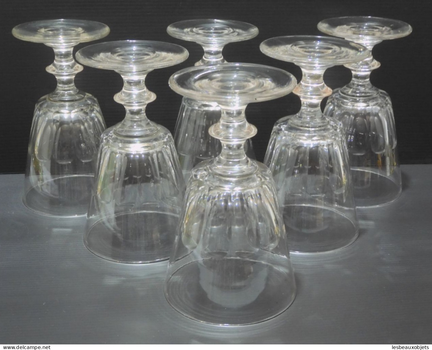 -6 VERRES A EAU CRISTAL LOUIS PHILIPPE XIXe CATON SAINT LOUIS Déco TABLE     E - Glass & Crystal