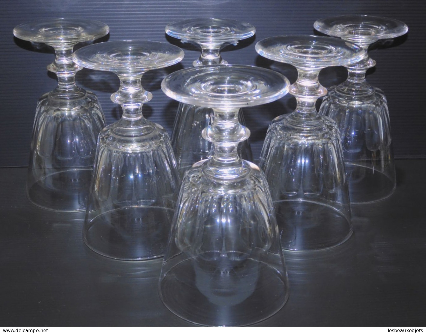 -6 VERRES A EAU CRISTAL LOUIS PHILIPPE XIXe CATON SAINT LOUIS déco TABLE     E