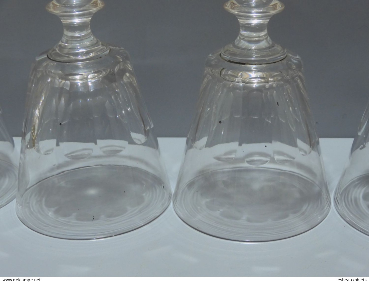 -6 VERRES A EAU CRISTAL LOUIS PHILIPPE XIXe CATON SAINT LOUIS déco TABLE     E