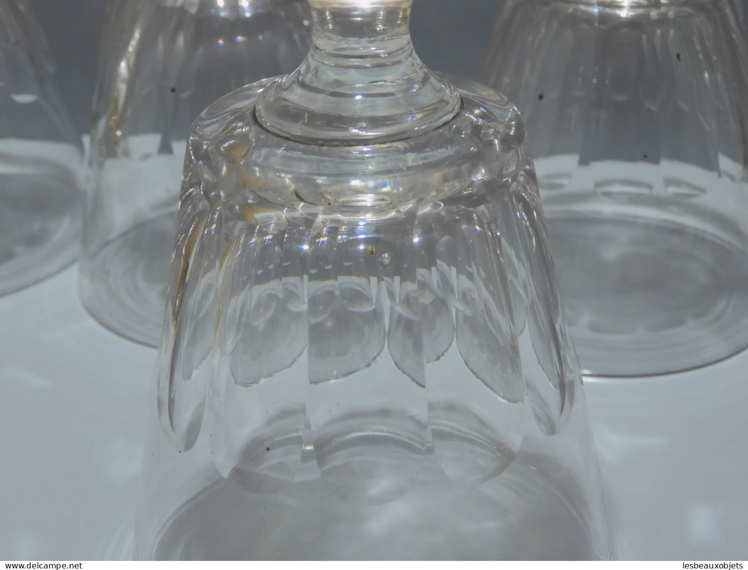 -6 VERRES A EAU CRISTAL LOUIS PHILIPPE XIXe CATON SAINT LOUIS déco TABLE     E