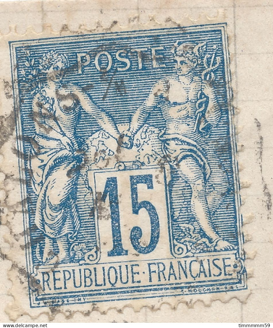LT5918  N°101/Lettre, Oblitéré Cachet à Date Des Ambulants, Du 16 Mai 1898, Voir Cachets Au Dos - 1876-1898 Sage (Type II)